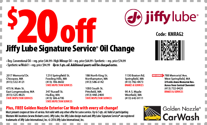 Jiffy Lube Coupons Printable That are Universal Brad Website
